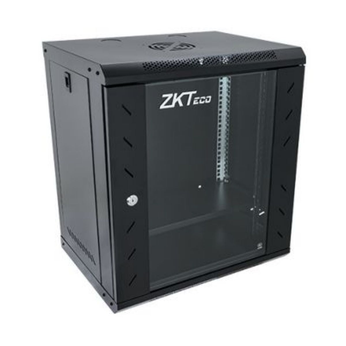 Rack Zkteco 12u de Pared con Vidrio Templado