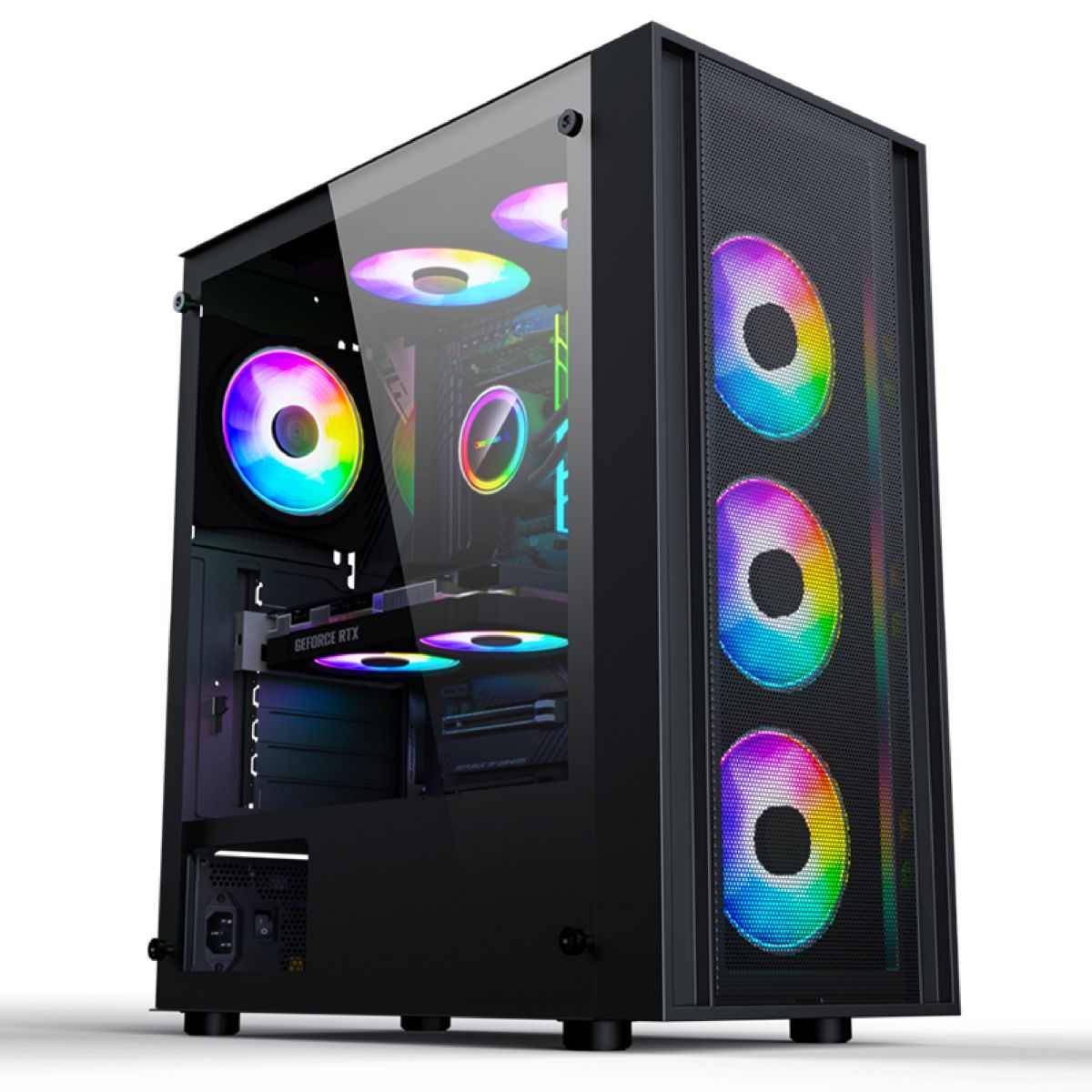 Gabinete Marvo Ca-123 Mesh c/Vidrio Templado